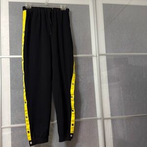 LF EMMA & SAM Black Cotton Snap Side Jogger Pants